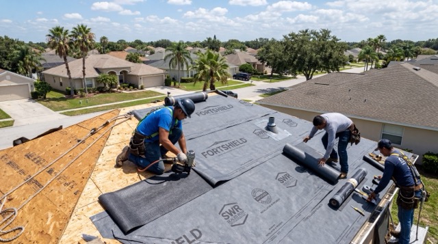 Sealed roof deck installation on a Brandon Florida home meeting 2026 building code requirements