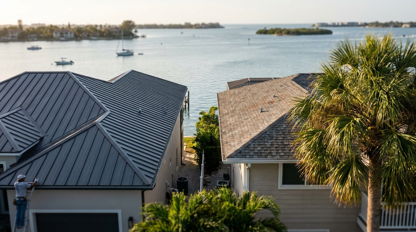 Metal vs Shingle Roofs for Bird Key, Sarasota Houses: Which Lasts Longer? - roofing contractor in Sarasota, FL