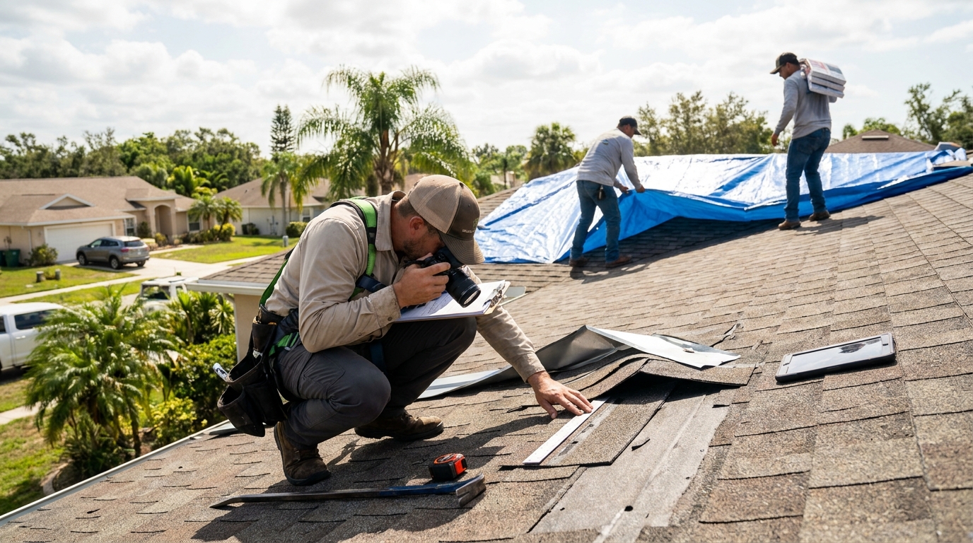 Storm Damage Roof Insurance Claim in Clearwater, FL - Roofing Contractor in Clearwater, FL